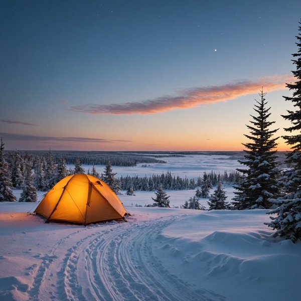 Quels sont les conseils pour un camping en région de prairie en hiver?